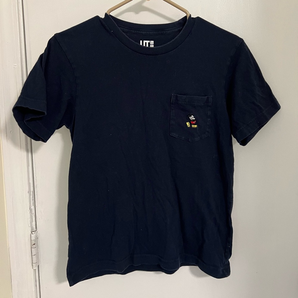 Uniqlo x Disney Limited Mickey Pocket T-Shirt in Navy